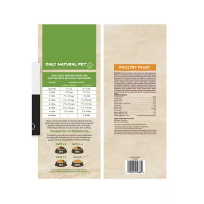 Product Only Natural Pet PowerFood Puppy Food - Grain Free, High Protein, Poultry Feast