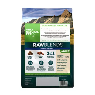 Product Only Natural Pet RawBlends Adult Dog Food - Kibble With Raw Bites, Skin + Coat Formula