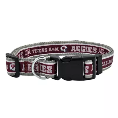 Product Pets First NCAA Texas A & M Satin Dog Collar