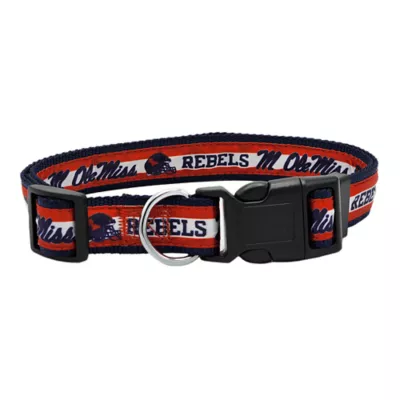 Product Pets First NCAA Ole Miss Satin Dog Collar