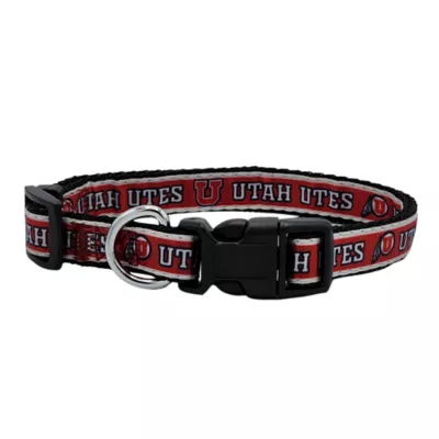 Pets First NCAA Utah Satin Dog Collar - Image 1