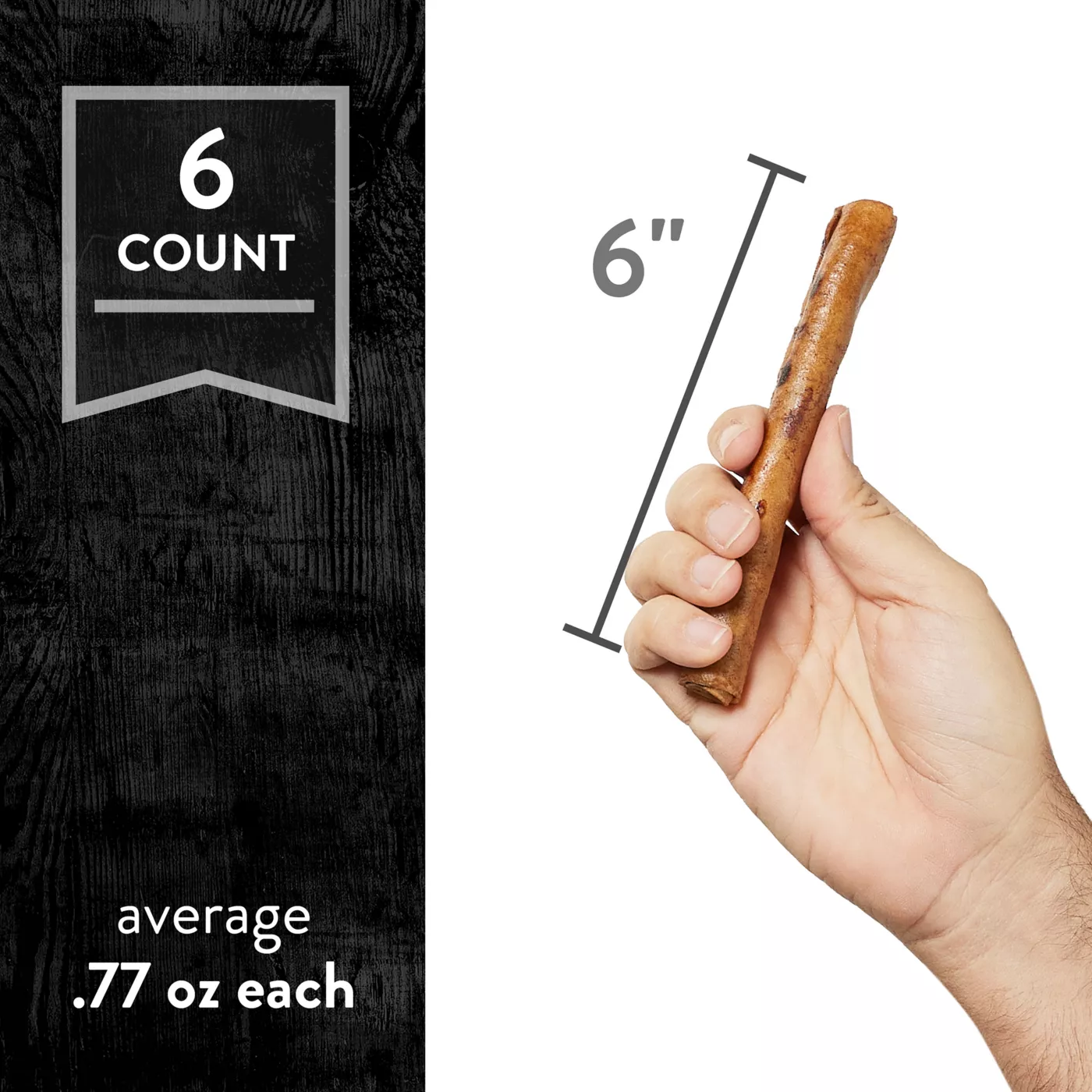 Dentley's Rawhide Peanut Butter Flavor Rolls 6 Count 4.6 OZ