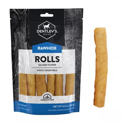 Product Dentley's Rawhide Salmon Flavor Rolls 6 Count 4.6 OZ