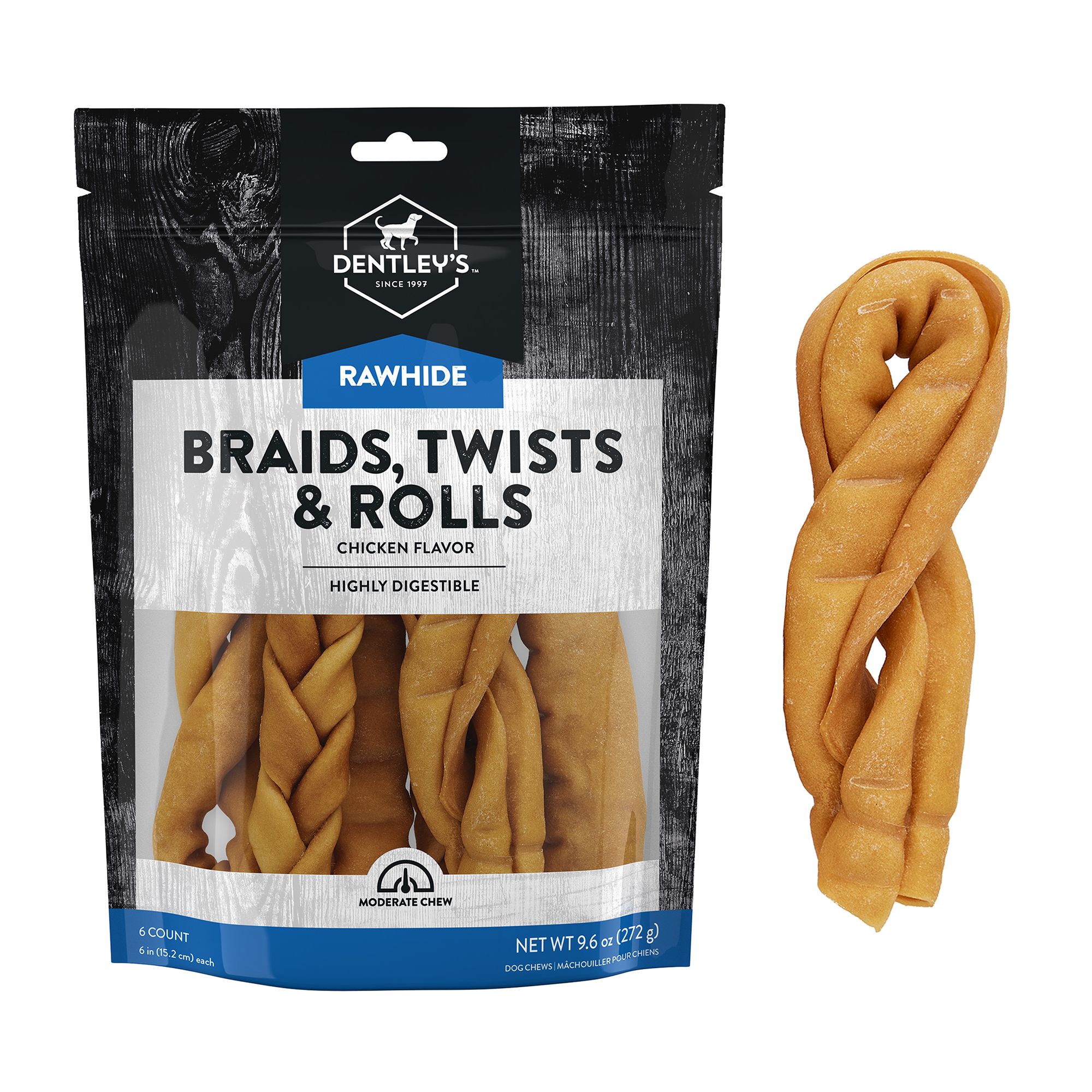 Dentley's rawhide chew chips best sale