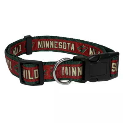 Pets First NHL Minnesota Wild Satin Dog Collar - Image 1