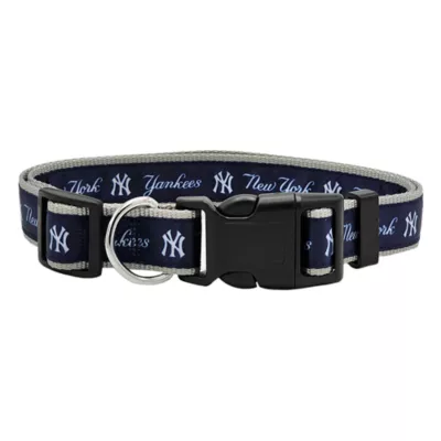 Product Pets First MLB New York Yankees Satin Dog Collar
