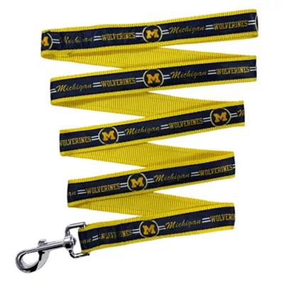 Product Pets First NCAA Michigan  Satin Dog Leash