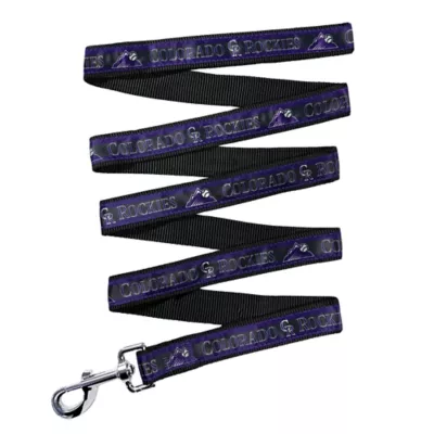 Pets First MLB Colorado Rockies Satin Dog Leash - Image 1