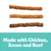 Wiggles & Wags Chicken, Bacon, Beef Meaty Sticks Dog Treats 16 OZ image thumbnail 4