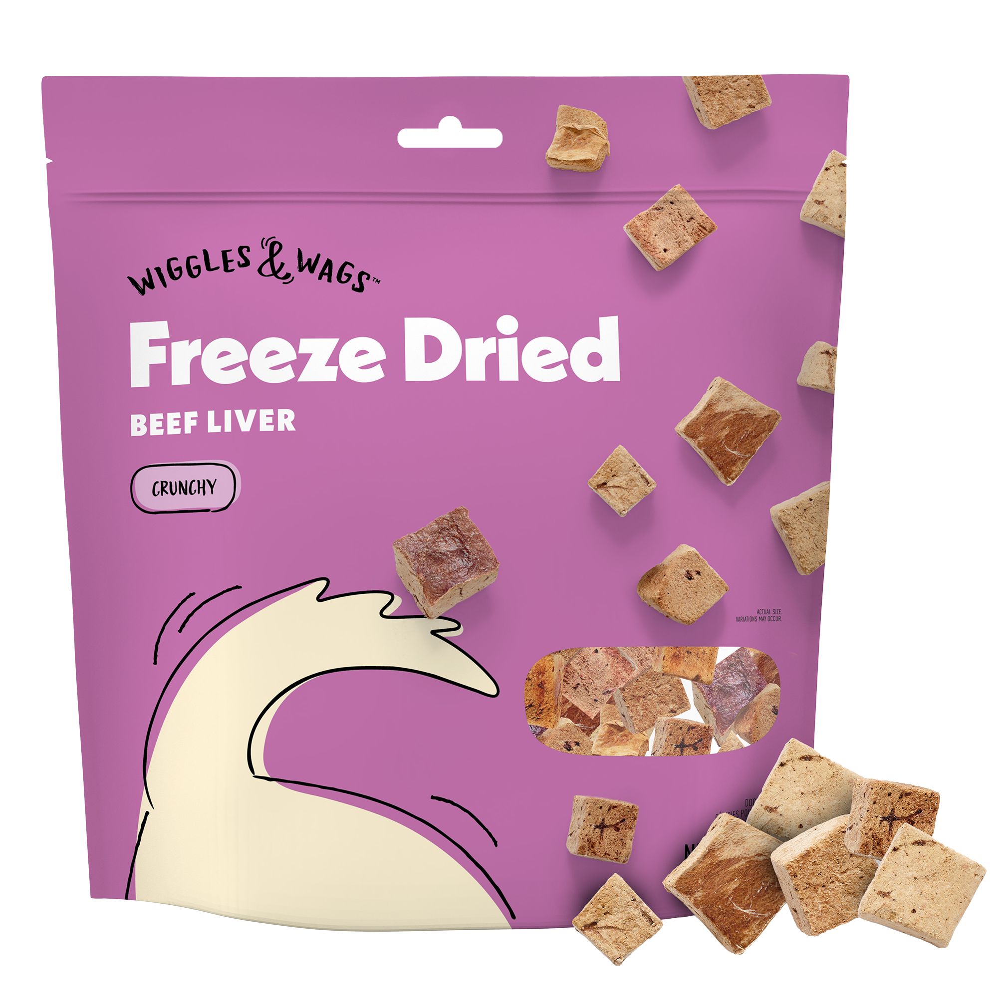 Wiggles & Wags Freeze Dried Beef Liver Dog Treats