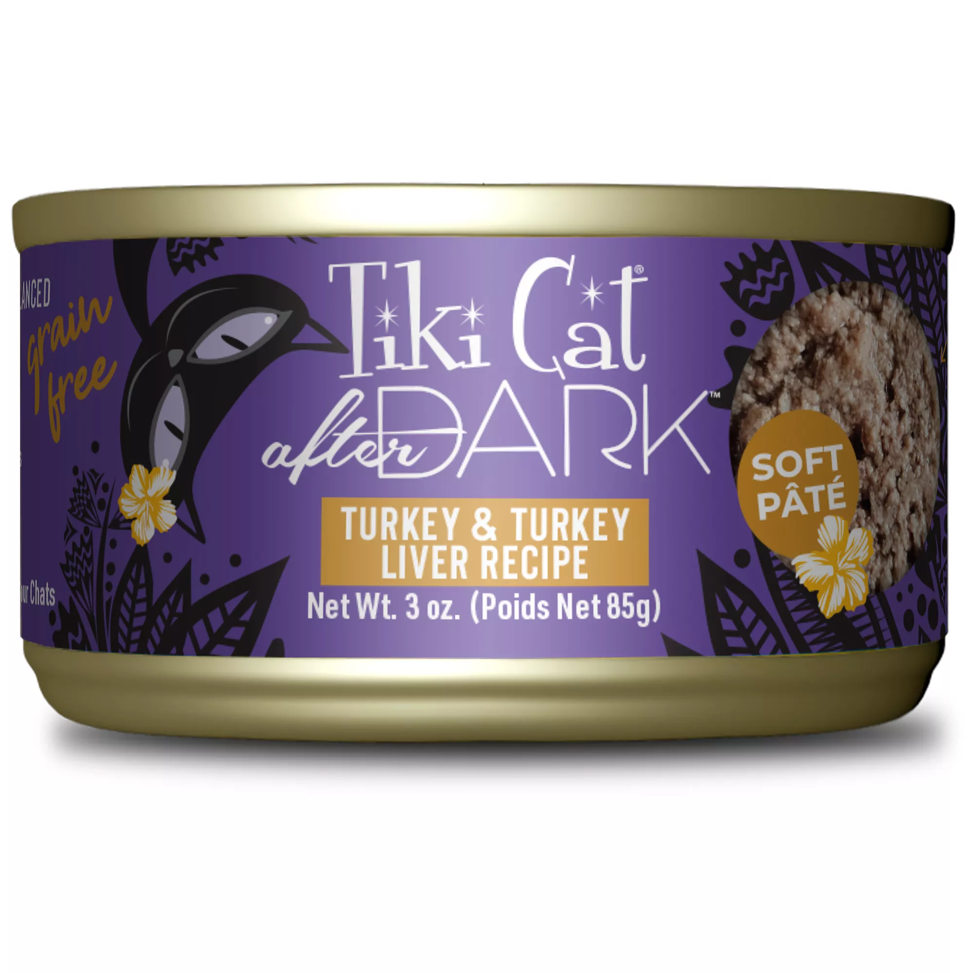 Tiki Cat After Dark Adult Cat Food - High Protein, Soft Pate, 3 Oz