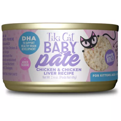 Product Tiki Cat Baby Kitten Wet Food - High Protein, Pate, 2.4 OZ