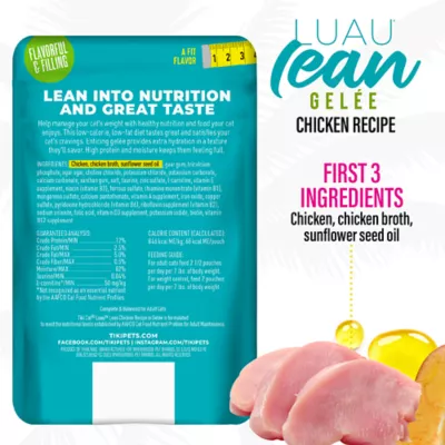 Product Tiki Cat Luau Lean Adult Wet Cat Food - Low Calorie, Low Fat, In Gelee, 2.8 Oz
