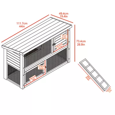 Product New Age Pet Columbia Rabbit Hutch