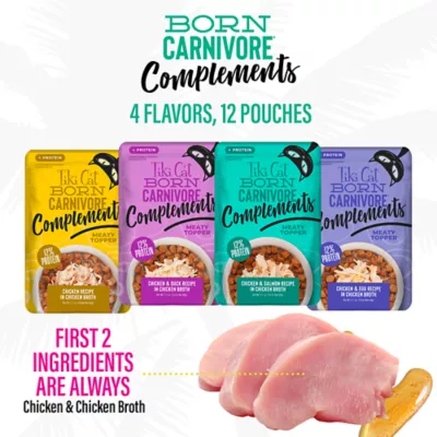 Product Tiki Cat Born Carnivore Compliments Food Topper - High Protein, 12 Ct, Variety Pack