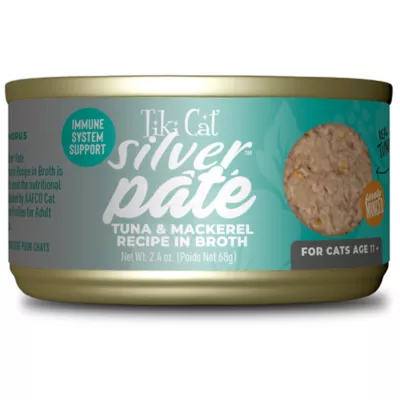 Product Tiki Cat Silver Pate Senior Wet Cat Food - Natural, 2.4oz