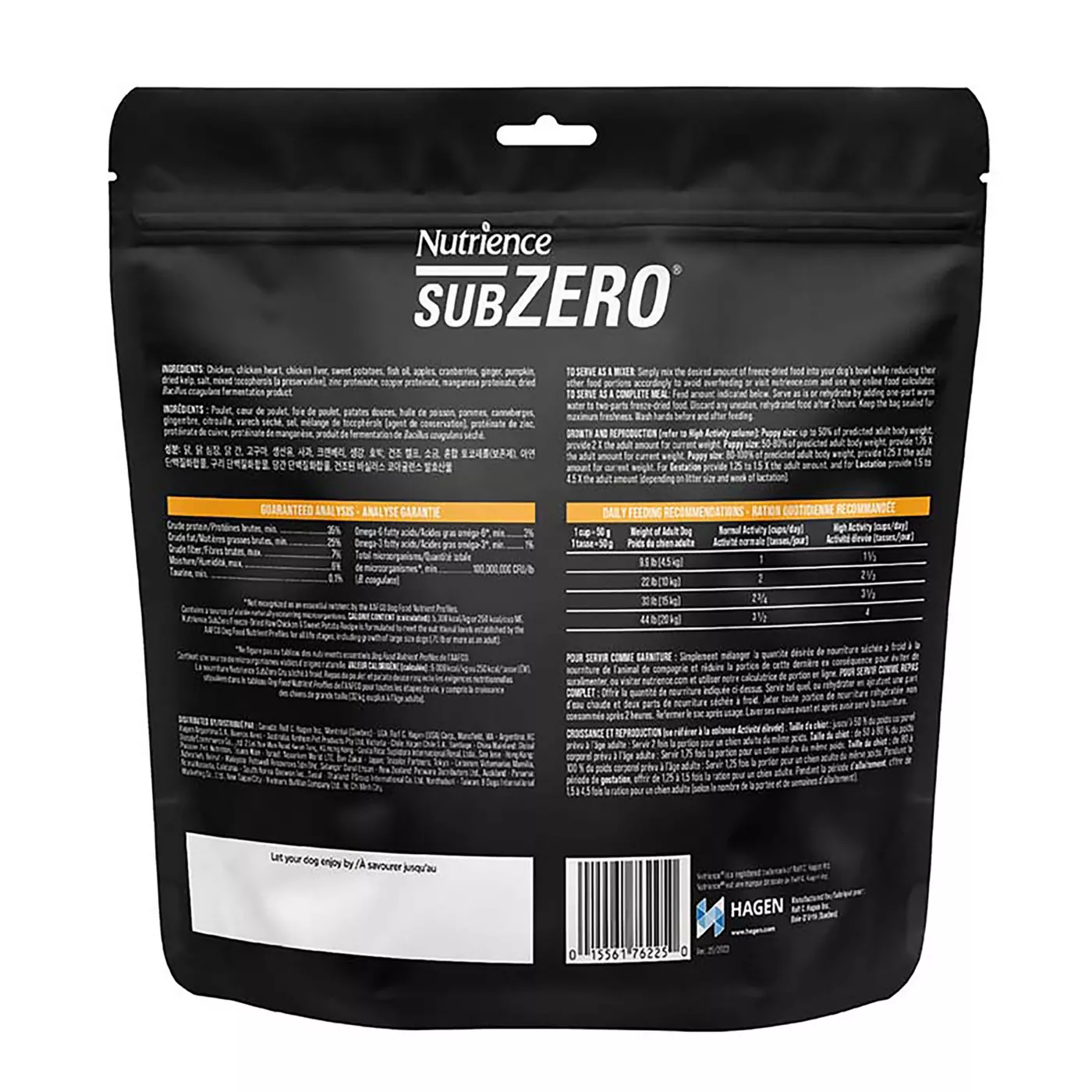 Product Nutrience Subzero Complete & Balanced Freeze-dried Dog Food - Chicken & Sweet Potato