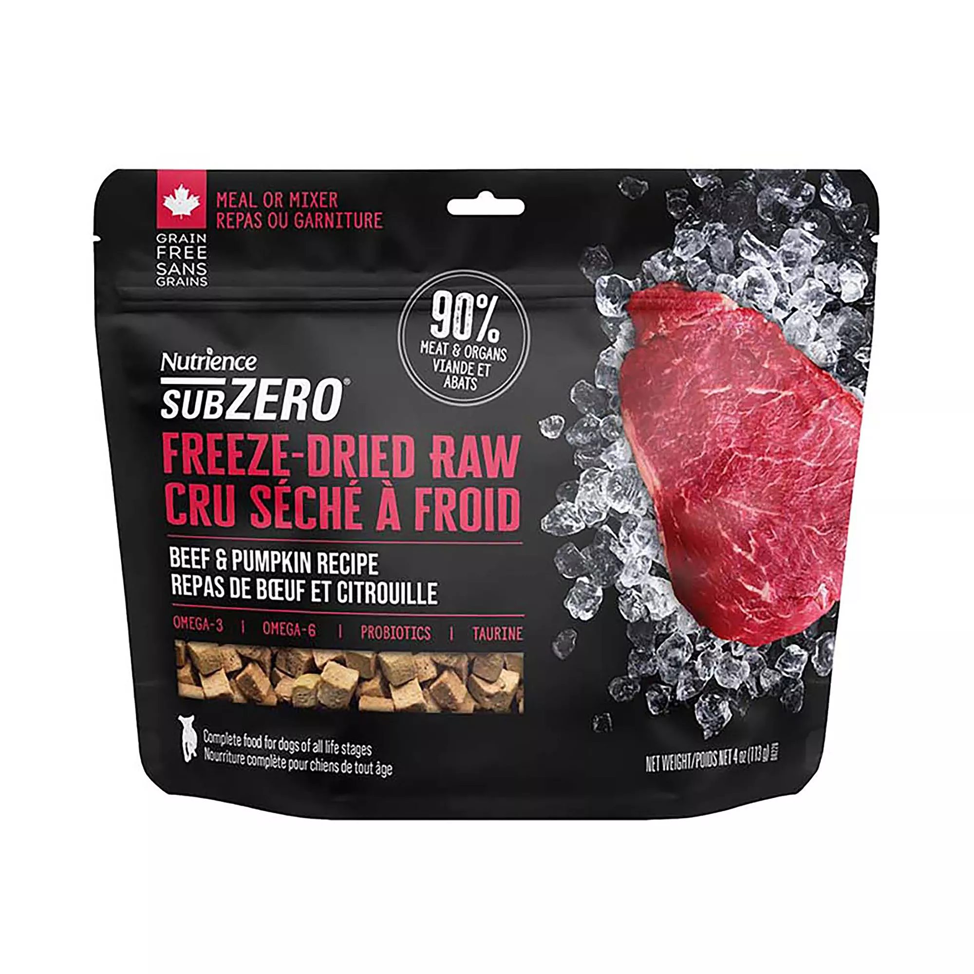 Nutrience Subzero Complete & Balanced Freeze-dried Dog Food - Beef & Pumpkin