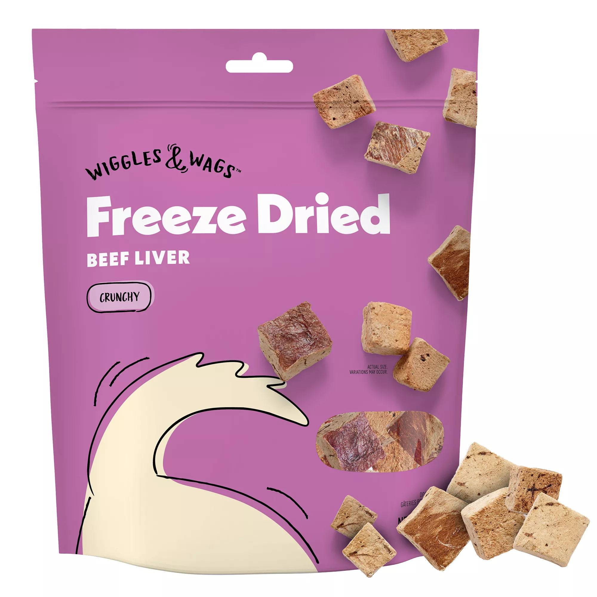 Wiggles & Wags Freeze Dried Beef Liver Dog Treats