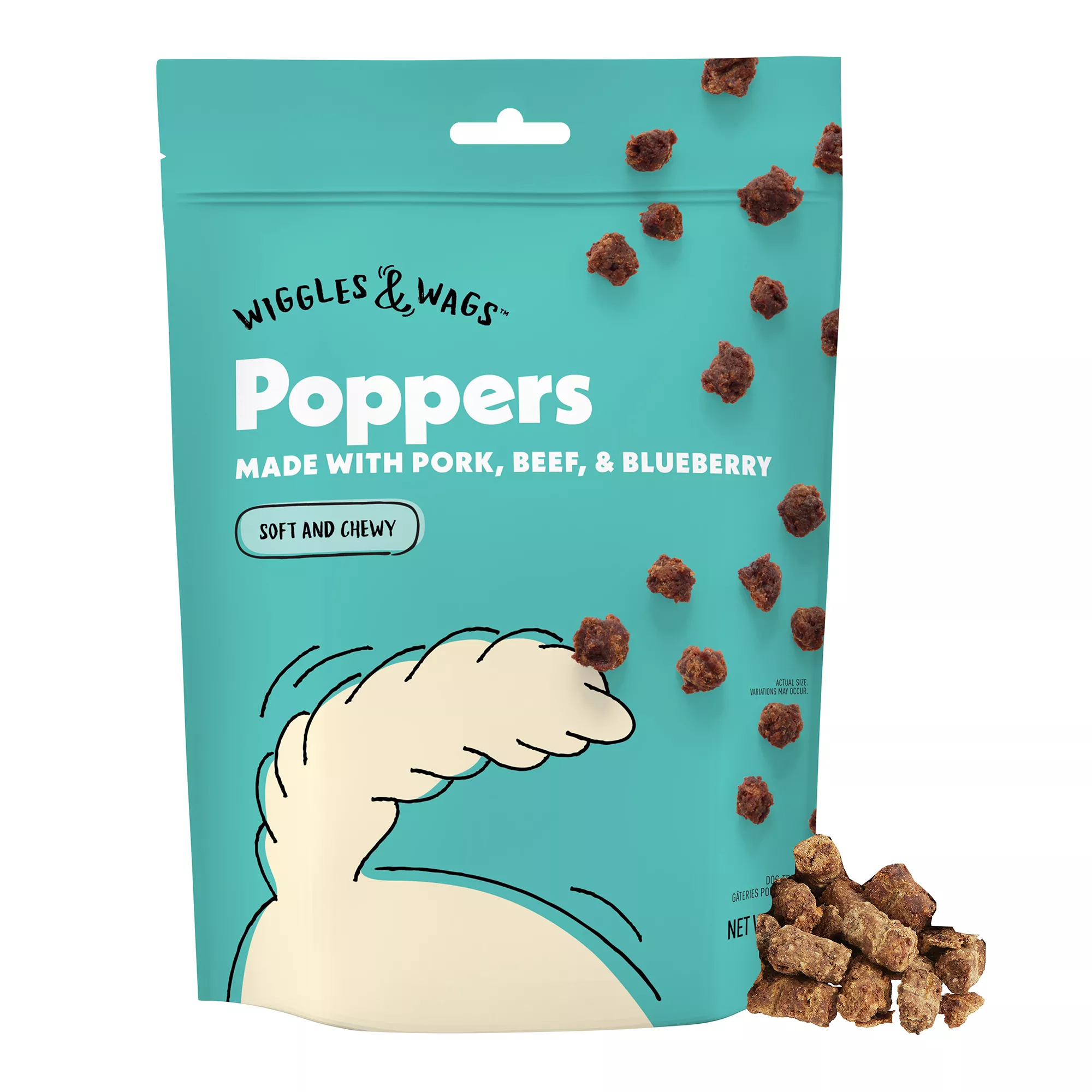 Wiggles & Wags Poppers Dog Treats 8 OZ