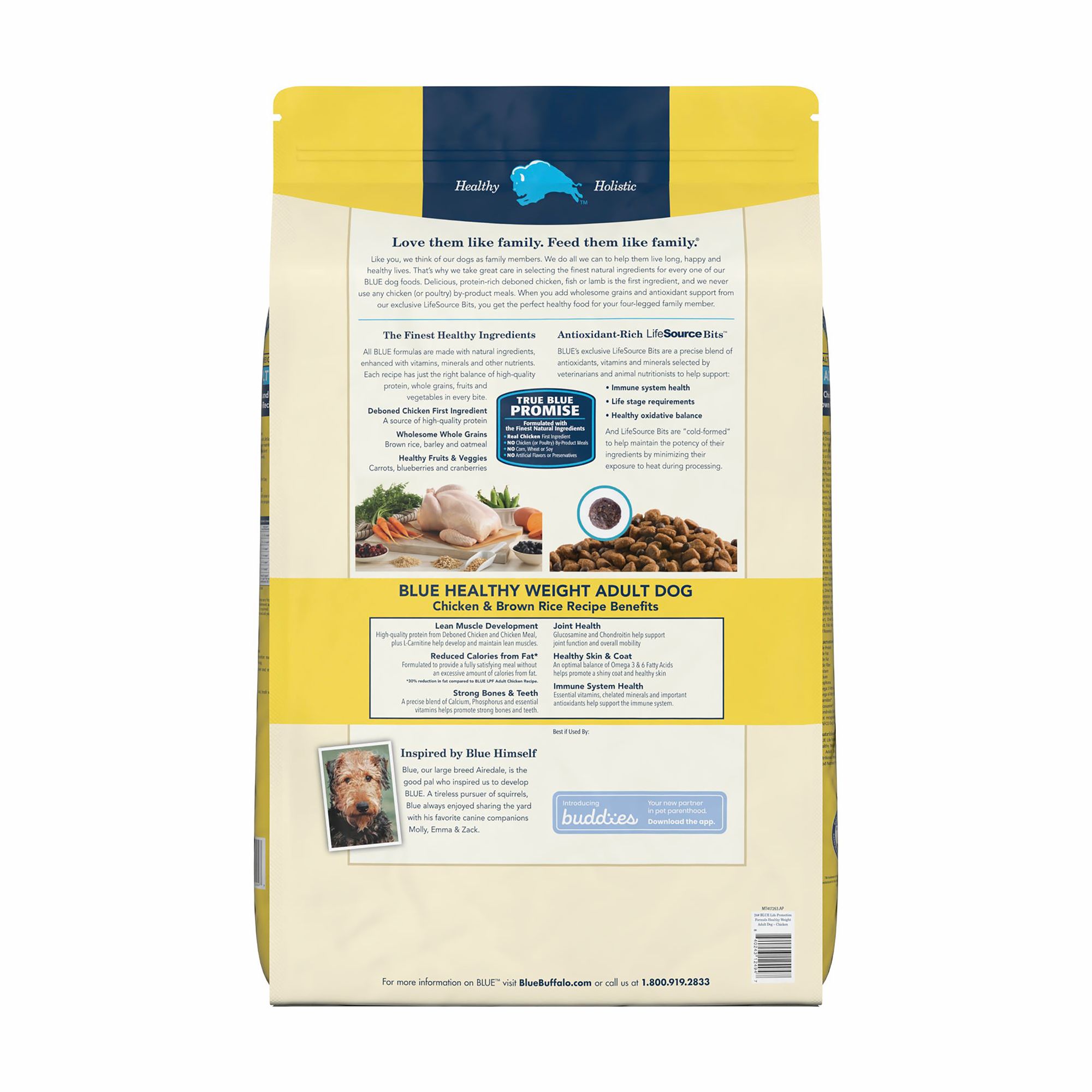 Blue Buffalo Life Protection Formula Healthy Weight Adult Dog Dry Food Chicken Brown Rice