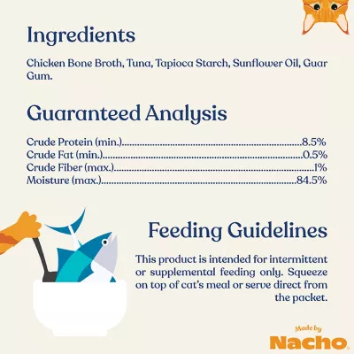 Product Made by Nacho Cat Treat - Lickable Mousse with Bone Broth, 0.5 OZ