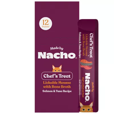 Product Made by Nacho Cat Treat - Lickable Mousse with Bone Broth, 0.5 OZ