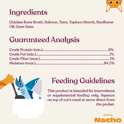 Product Made by Nacho Cat Treat - Lickable Mousse with Bone Broth, 0.5 OZ
