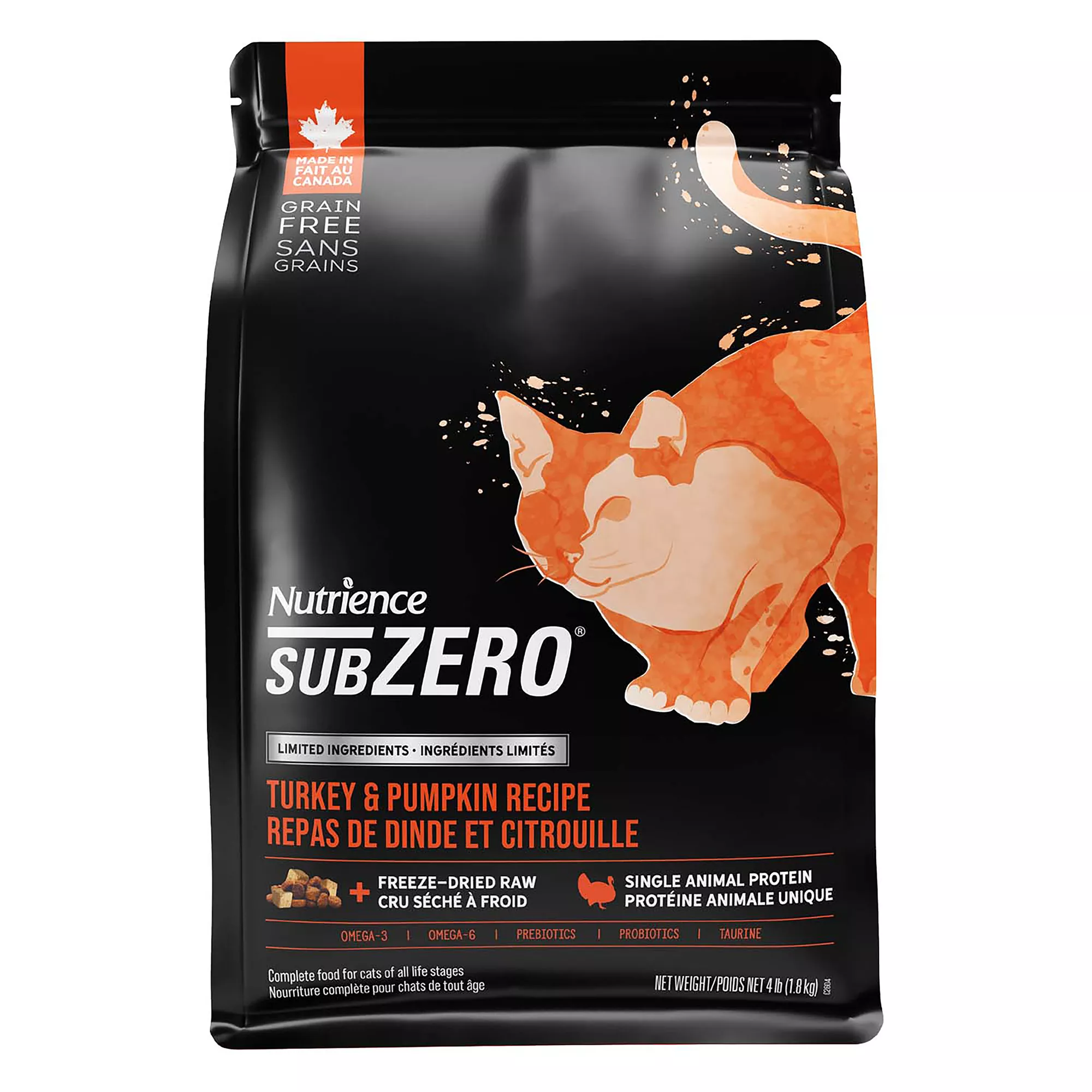 Nutrience SubZero Adult Cat Food - Limited Ingredient, Turkey & Pumpkin