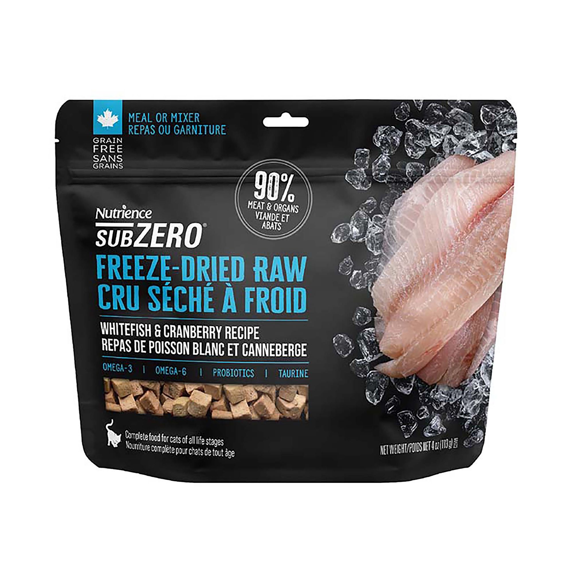 友子ー NUTRISARI 17セット Nutrience SubZero Freeze-Dried Raw Adult Cat Food - WhiteFish