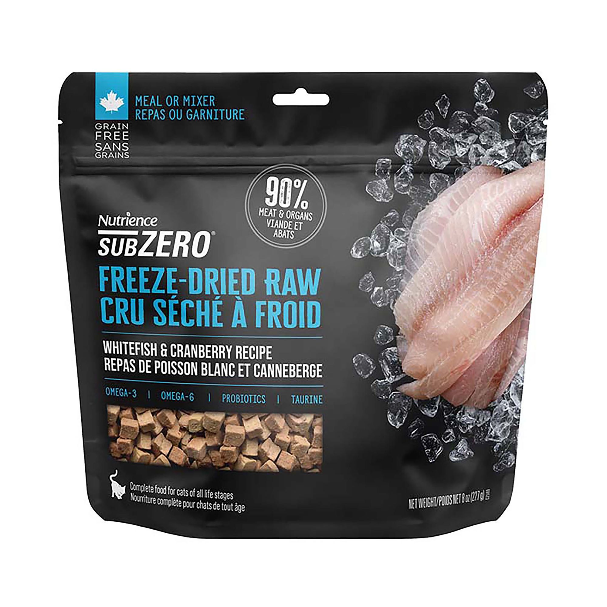 Nutrience SubZero Freeze-Dried Raw Adult Cat Food - WhiteFish