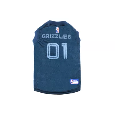 Pets First NBA Grizzlies Basketball Mesh Dog Jersey - Image 1