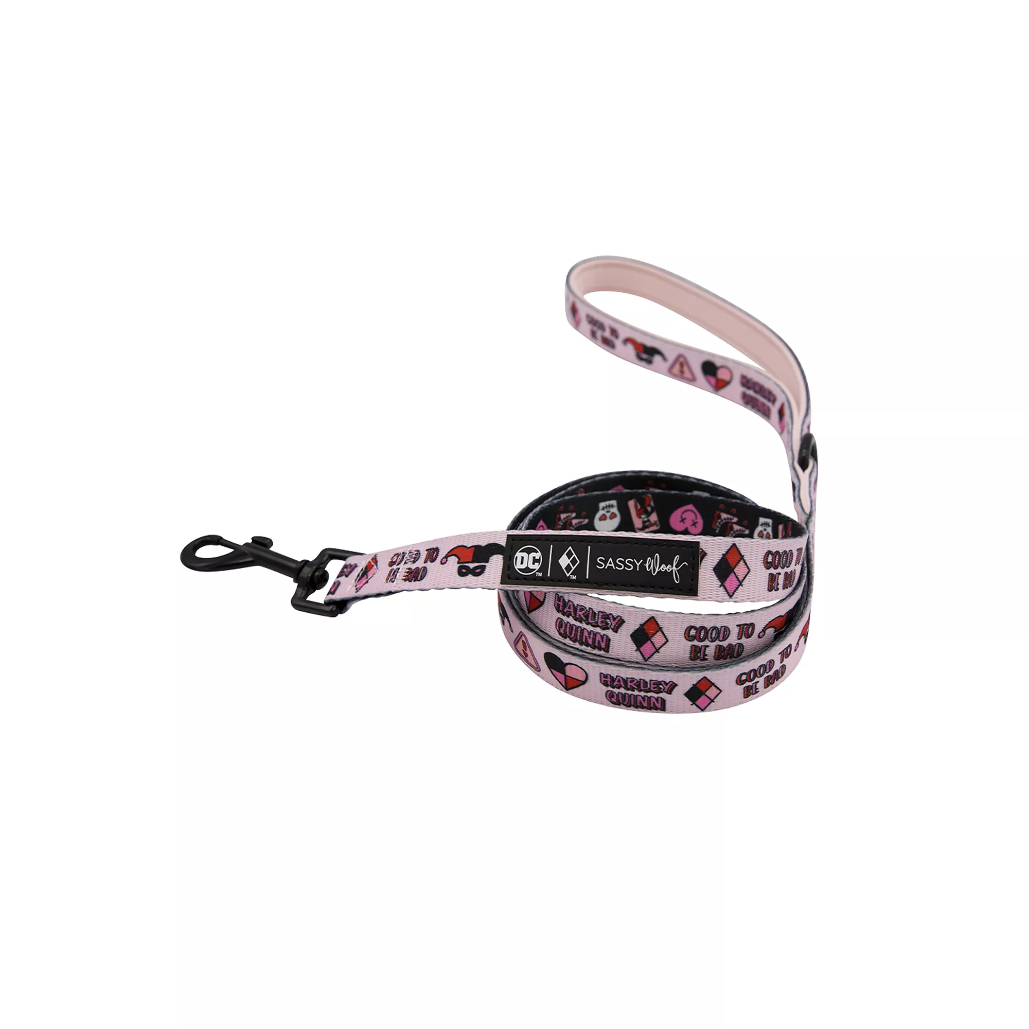 Sassy Woof Harley Quinn Dog Leash: 5-ft long