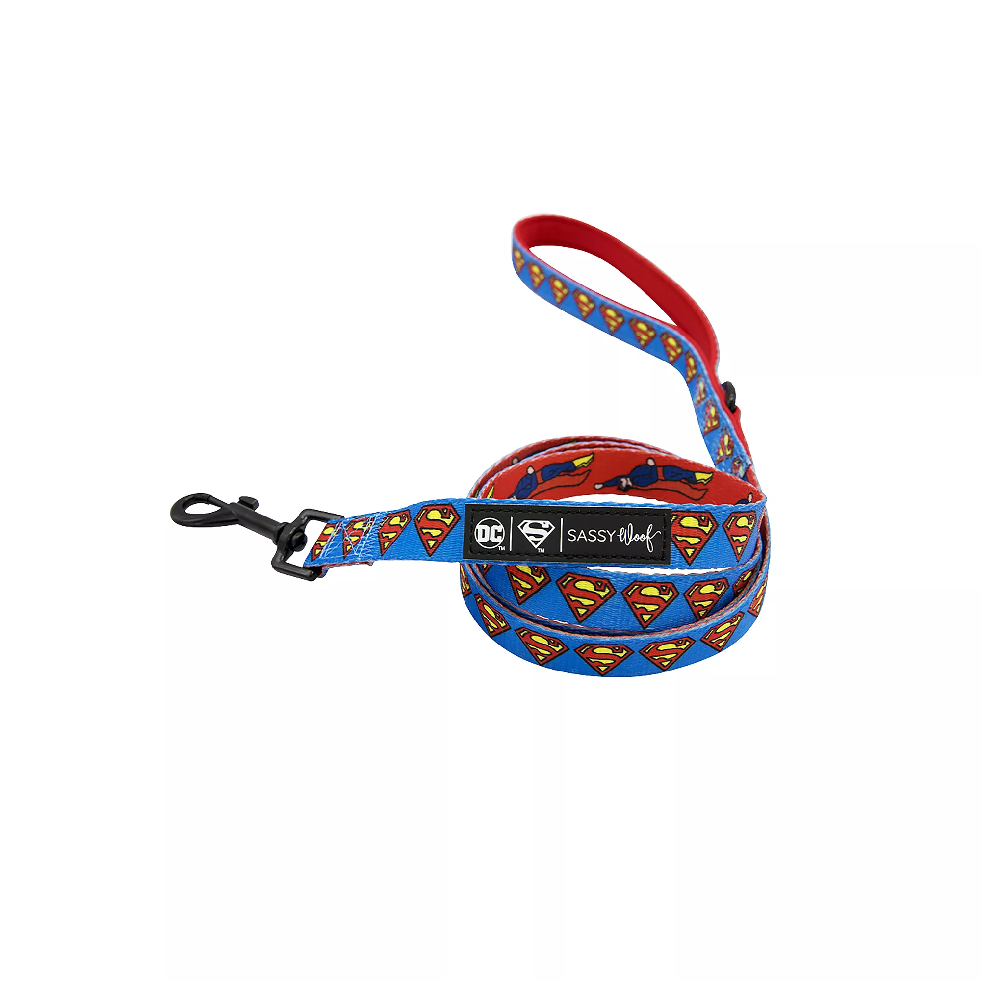 Sassy Woof Superman Dog Leash: 5-ft long