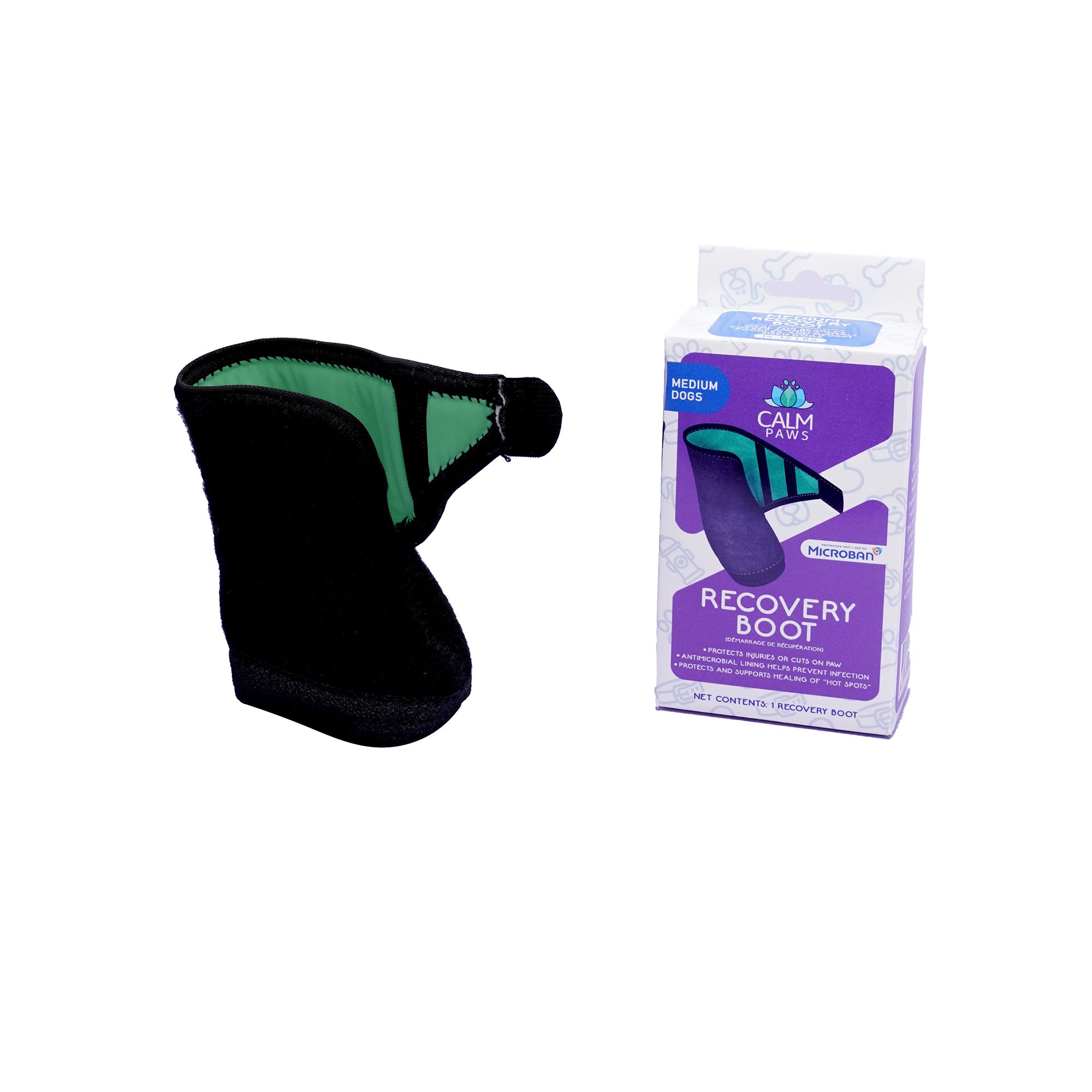 Calm Paws Recovery Boot for Dogs, Paw Protection for Injuries & Wounds, Multiple Sizes