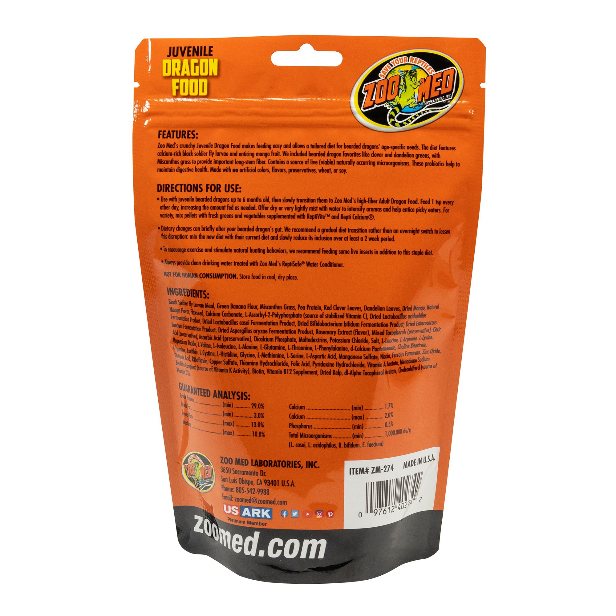 Zoo Med Juvenile Dragon Food - Juvenile Bearded Dragon Food - 4.5 oz - thumbnail 2