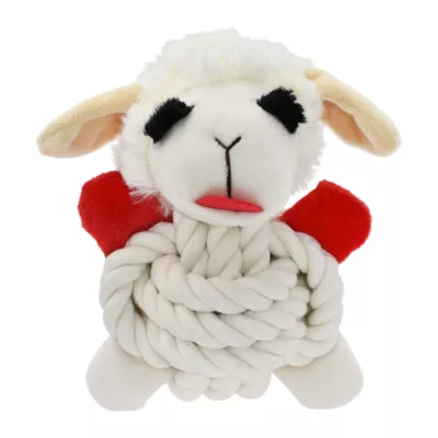 Product Multipet® Lamb Chop Rope Ball Squeaky Dog Toy