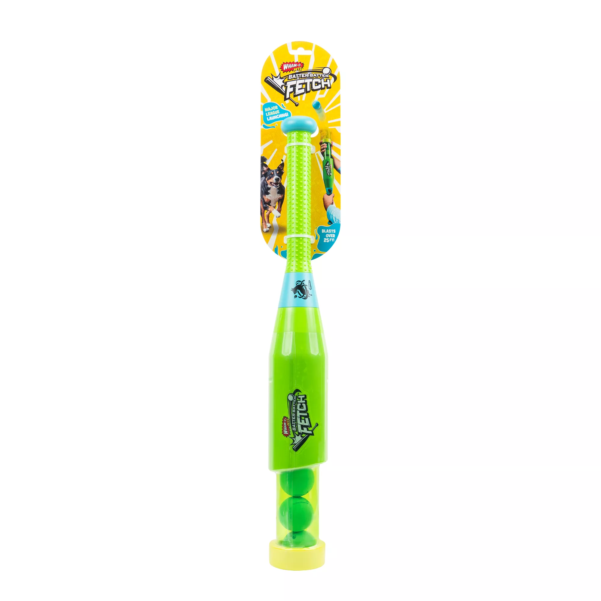 Wham-O Pets Batter Batter Fetch Launcher Dog Toy 3 Balls