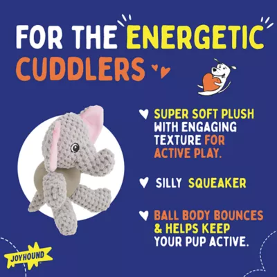 Product Joyhound®  Ball Belly Plush Elephant Dog Toy