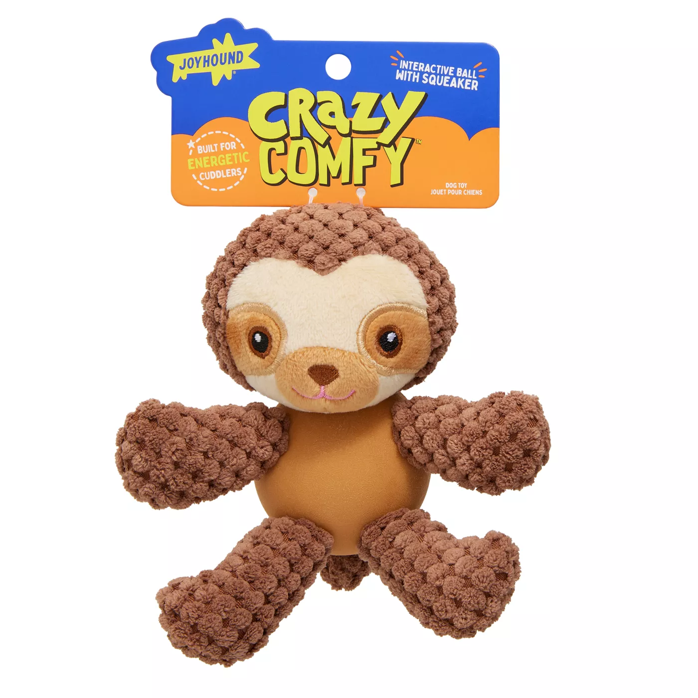 Joyhound Belly Plush Sloth Squeaky Dog Toy