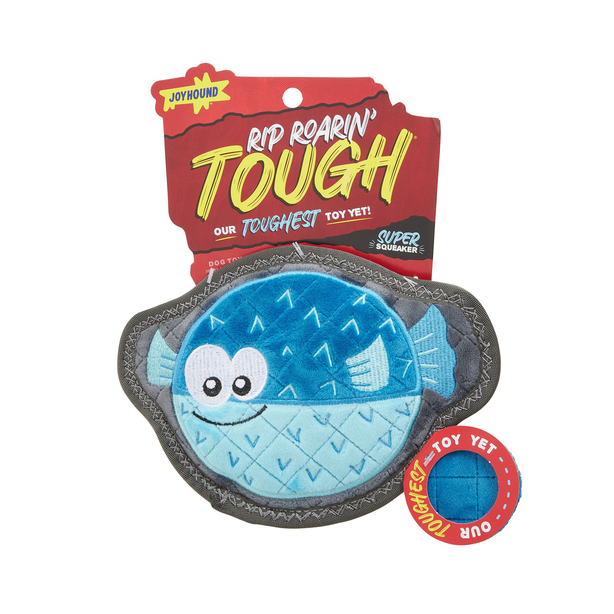 Joyhound Rip Roarin' Tough Puffer Fish Dog Toy Joyhound Rip Roarin' Tough Puffer Fish Dog Toy