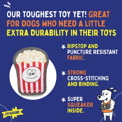 Product Joyhound Rip Roarin' Tough Popcorn Dog Toy