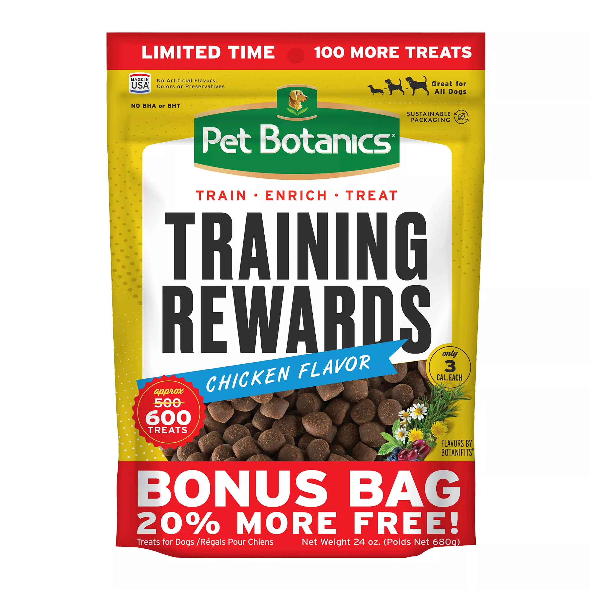 Pet Botanics Training Rewards Dog Chews - Chicken