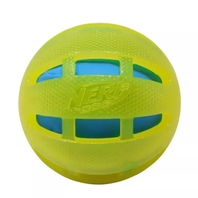 Product Nerf Dog Glow Checker Squeak and Crunch Ball