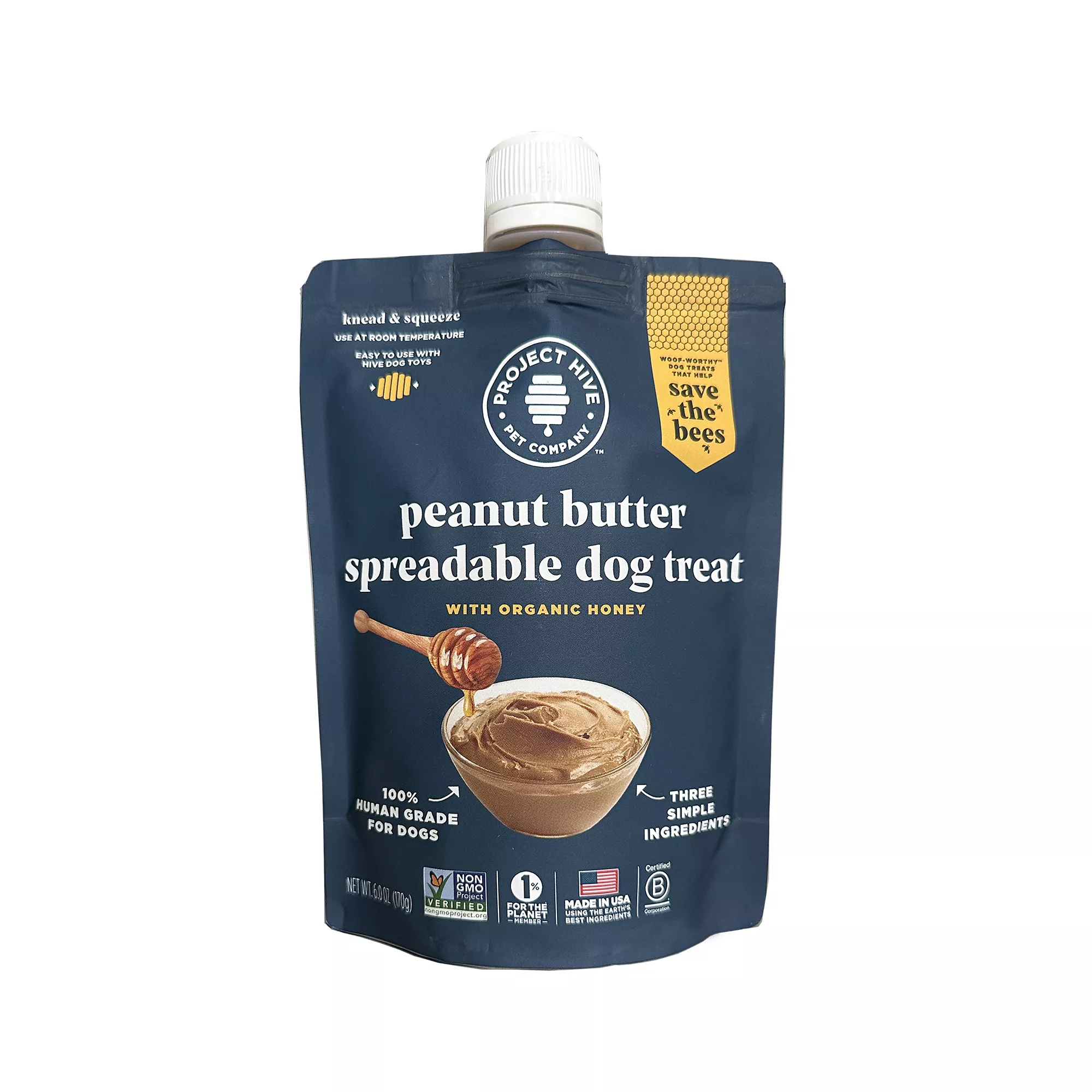 Project Hive Peanut Butter Lickable Dog Treat 6 OZ