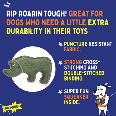 Product Joyhound Rip Roarin' Tough Rhino Dog Toy