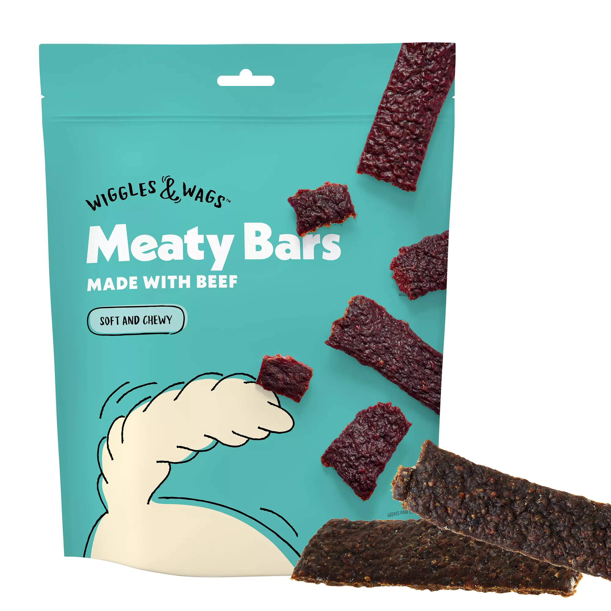 Wiggles & Wags Beef Meaty Bars Dog Treats