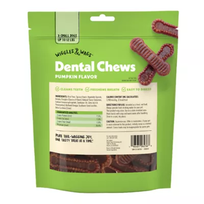 Wiggles & Wags Pumpkin Dental Chews Dog Treats 12 OZ - Image 6