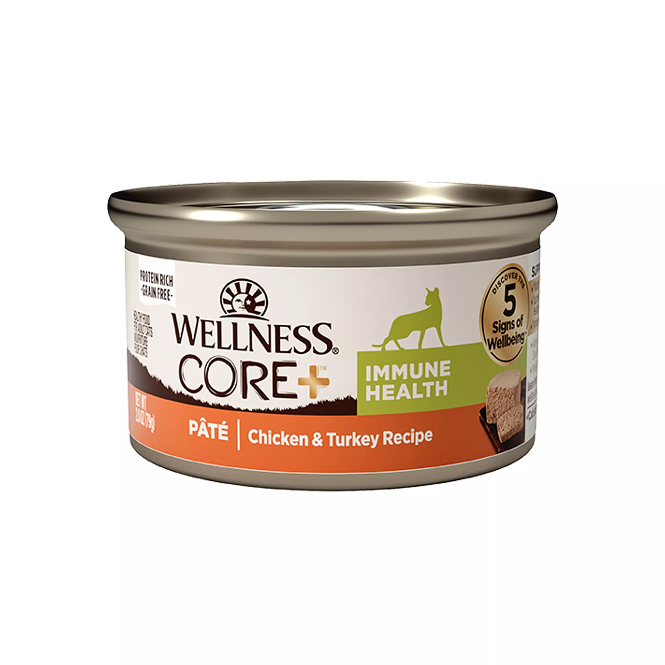 Wellness Core+ Adult Cat Food - Grain Free, Immune Health, 2.8 Oz