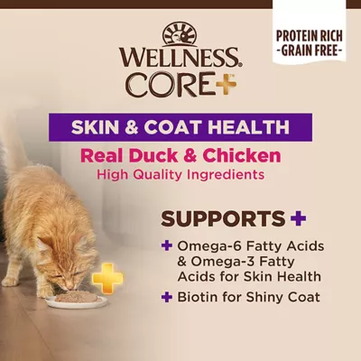 Product Wellness Core+ Adult Wet Cat Food - Grain Free, Skin & Coat Health, 2.8 Oz
